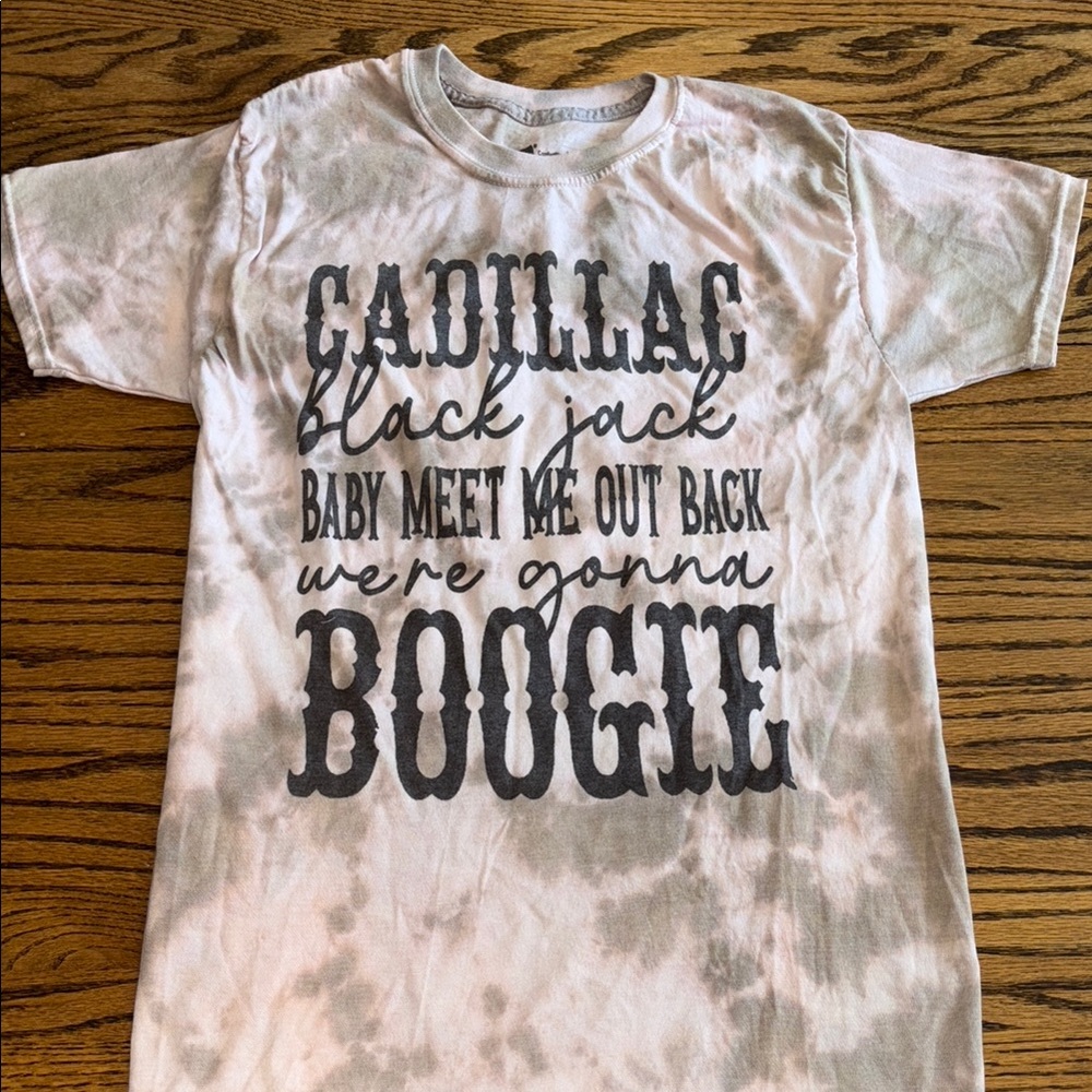 Country Boot Scootin Boogie tie-dye graphic tee